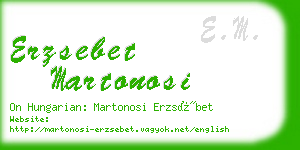 erzsebet martonosi business card